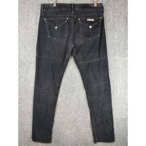HUDSON‎ Mid-Rise Super Skinny Flap Pocket Corduroy Pants Cords Black Sz 30